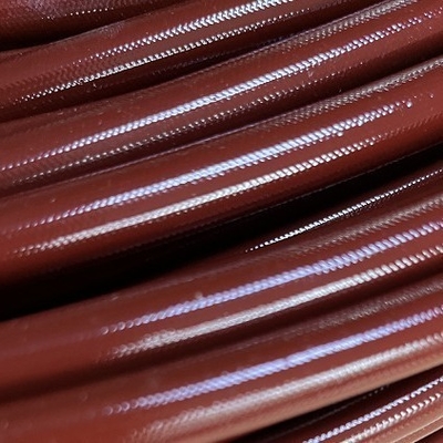 Dobra cena 8mm silikonowy rękaw z włókna szklanego, brązowy, czerwony, pleciony w Internecie